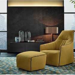 Poliform - Santa Monica Lounge Ottoman by J. M. Massaud for Poliform - Footstools, Cubes and Ottomans