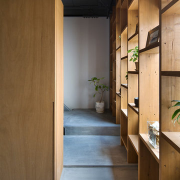 足場板の玄関収納