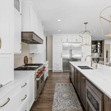 Transitional style kitchen cabinets