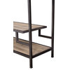 Extra Large Staggered Shelf Etagere, Book Shelves Open Industrial Wood Metal