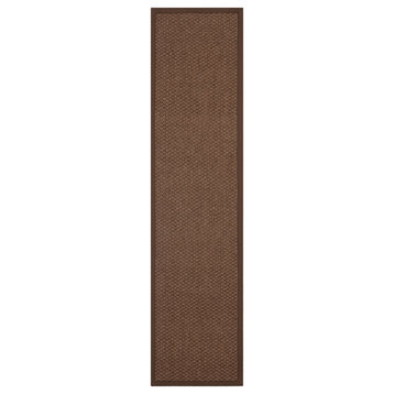 Safavieh Natural Fiber Collection NF525 Rug, Chocolate, 2' X 8'