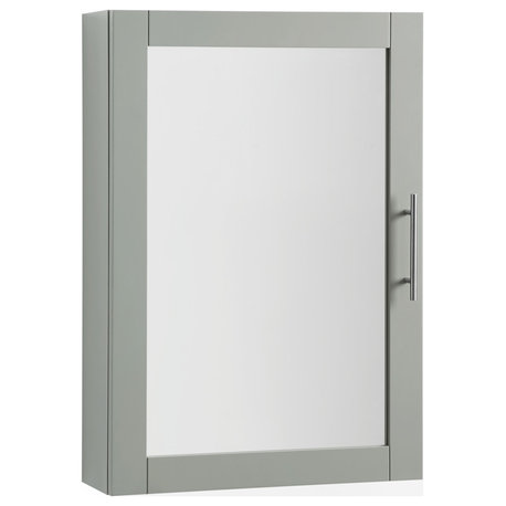 Savannah Mirrored Wall Cabinet Gray