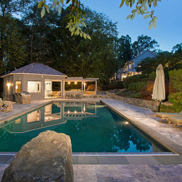 Stone Pool Deck and Cabana