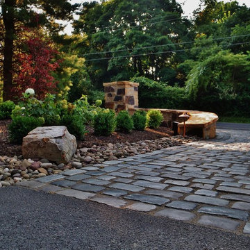 Natural Stone Mailbox/Walls and Courtstone Drive