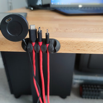 PC Fan DIY electric standing desk cable holder