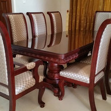 Narra Rectangular Pedestal Table