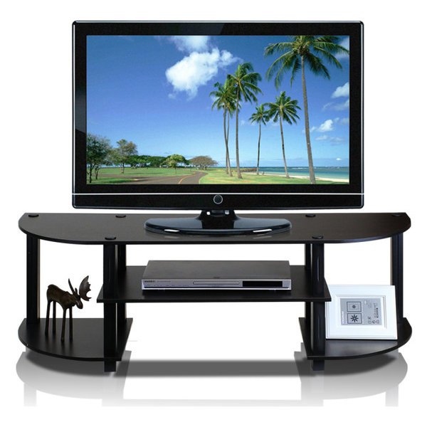 Turn-S-Tube Wide TV Entertainment Center, Espresso/Black