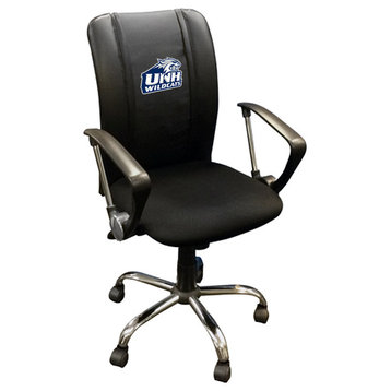 New Hampshire Wildcats Task Chair With Arms Black Mesh Ergonomic