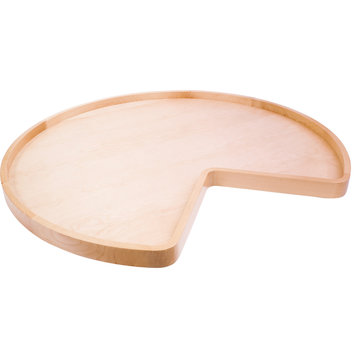 28" Diameter Kidney Wooden Lazy Susan without Hole