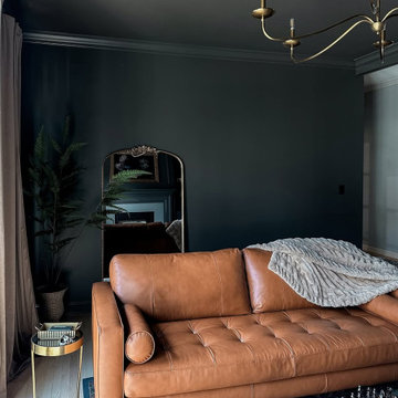 Moody Living Room with Sun Gold Accents