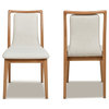 Scandi Upholstered Dining Chair, Set of 2, White Pepper Stain Resistant