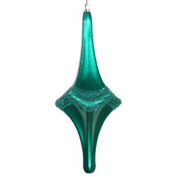 Candy Glitter Drop Christmas Ornament , Teal, 12"