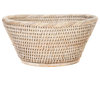 Artifacts Rattan Oval Basket, White Wash