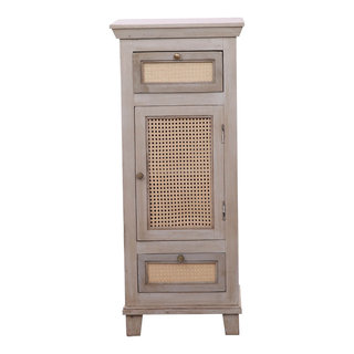 Tuscany Rustic Solid Wood Tall Storage Cabinet - Tropical - Storage ...