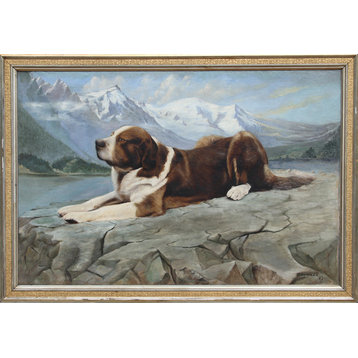 J. Bowker, St. Bernard, Oil Painting