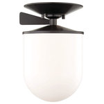 Mitzi by Hudson Valley Lighting - Audrey 1-Light Large Semi Flush, Old Bronze Finish, Opal Glossy Glass Shade - We get it. Everyone deserves to enjoy the benefits of good design in their home, and now everyone can. Meet Mitzi. Inspired by the founder of Hudson Valley Lighting's grandmother, a painter and master antique-finder, Mitzi mixes classic with contemporary, sacrificing no quality along the way. Designed with thoughtful simplicity, each fixture embodies form and function in perfect harmony. Less clutter and more creativity, Mitzi is attainable high design.