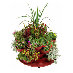 Terracotta Stack & Grow Garden Planter with House Plants - Indoor Pots And Planters