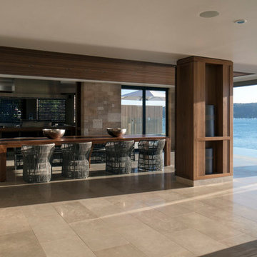3D wall coverings for luxury interiors Hudson Parade House by Corben Architects