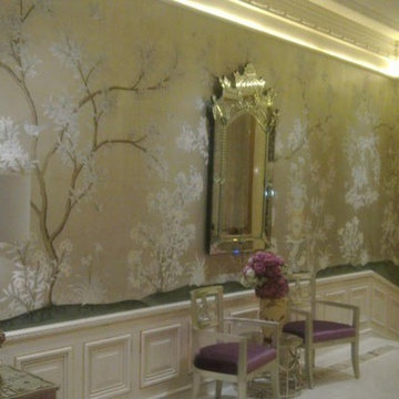 Hand painted wallpaper showroom