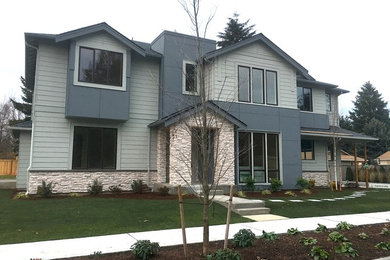 Inspiration for a craftsman exterior home remodel in Seattle
