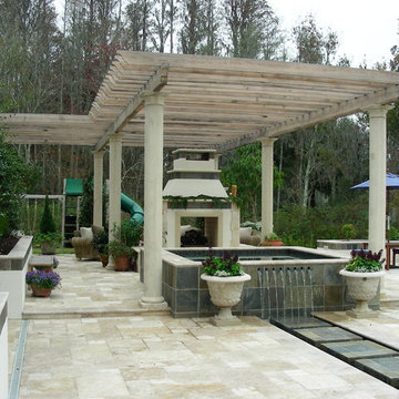 Mediterranean Outdoor Living Space, Design & Build - Odessa, Florida