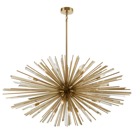 James Allan ACH25791 Ivinson 60"W Sputnik Chandelier - Antique Brass