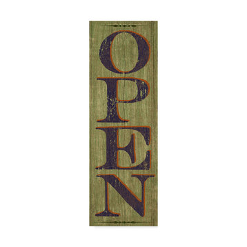 Art Licensing Studio 'Open Sign Green' Canvas Art