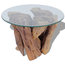 vidaXL Coffee Table With Solid Teak, 60 cm