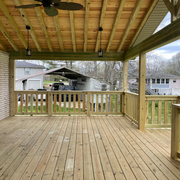 second story deck and cover with dog gate