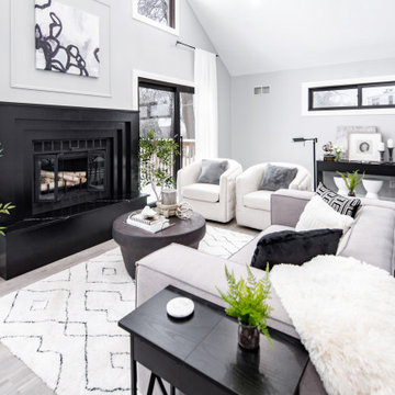 Black & White Modern Glamour with Green Accents