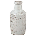Elk Home - Dimond Home Rustic Milk Bottle, White - Dimond Home Rustic White Milk Bottle measures 4"L x 4"W x 8"H. This handcrafted vase is made of Pharaoh Clay and adds a touch of style to any setting. If you are looking for a wonderfully bold, accent piece for your home look no further.