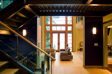 Example of a trendy staircase design in Vancouver