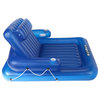 74" Inflatable Blue Kickback Adjustable Swimming Pool Lounger Float