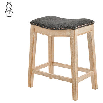 Grover Fabric Counter Stool in Palladian Charcoal