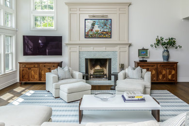 Inspiration for a transitional living room remodel in Other