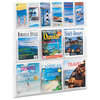 Reveal Clear Literature Displays, 12 Compartments, 30x2x34.75, Clear