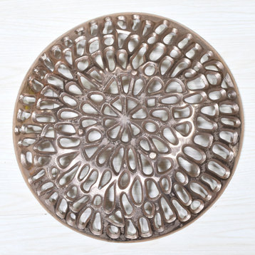 Handmade Decorative Aluminium Tray, Bronze Color Coated