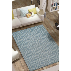 Gilda Braided Rag Light Blue Rug