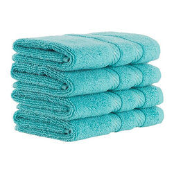 CLASSIC TURKISH TOWELS - Antalya 4-Piece Washcloth Set - Bath Towels