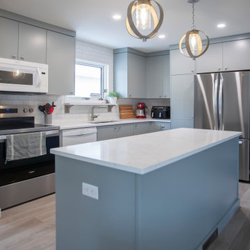 Kitchen Renovation with Slim Shaker Cabinets
