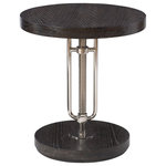 Uttermost - Uttermost 25385 Emilian - 29 inch Adjustable Accent Table - Featuring An Industrial Support In Stainless SteelEmilian 29 inch Adju Polished Nickel/Ligh *UL Approved: YES Energy Star Qualified: n/a ADA Certified: n/a  *Number of Lights:   *Bulb Included:No *Bulb Type:No *Finish Type:Polished Nickel/Light Gray Glaze