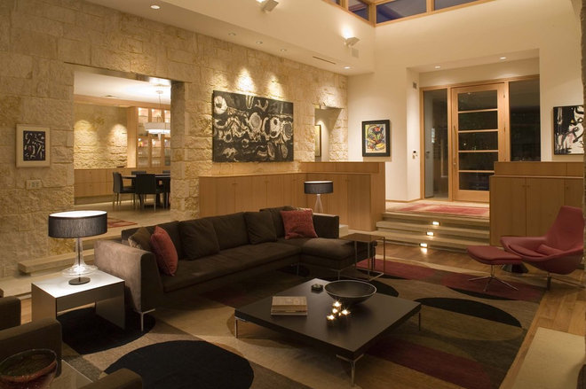Contemporary Living Room by Dick Clark + Associates