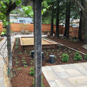 Back yard with Bocce Field