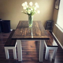 Farmhouse Kitchen Table and Benches - Dining Sets