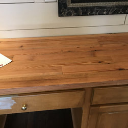 Reclaimed Heart Pine Countertop - Kitchen Countertops