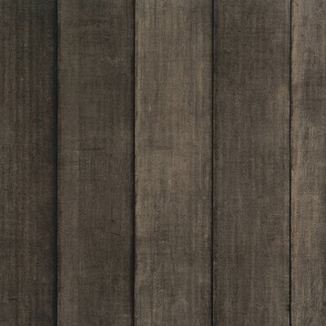 Wood Barrier Wallpaper, Dark Brown, Double Roll