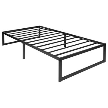 14" Metal Platform Bed Frame - No Box Spring Needed, Twin