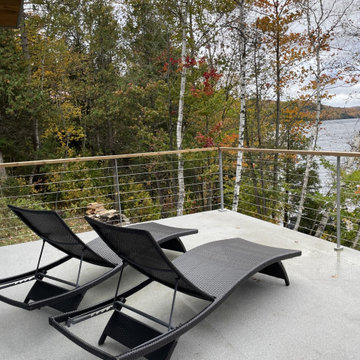 Stairs and deck railing project in Quebec, Canada