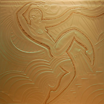 Carved and Sandblasted Glass -Josephine Baker