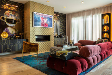 Inspiration for a contemporary living room in Atlanta.